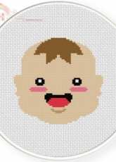 Daily Cross Stitch  - Baby Face