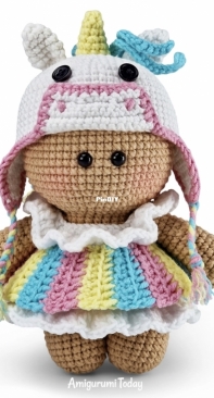 Amigurumi Today - Unknown Designer - Doll in Unicorn Outfit - Free