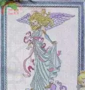 Walking Angel from Ambientes en Punto de Cruz - Angeles 1