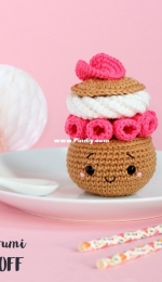So Croch - Marie Clesse - Amigurumi Bake Off - Choux Ispahan - Free