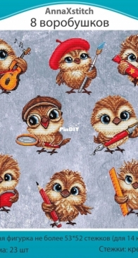 Sparrows 1-8 by Anna Nolfina