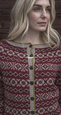Saga Cardigan by Wenche Roald - English, Danish, Dutch, Finnish, German, Norwegian, Swedish - Free