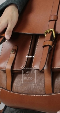LeatherDIYStudio - Leather Backpack nº12