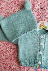Buttonjar Knits- Back to Basics Baby Cardi & Hat by Julie Cashin -Free