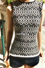 Inkwell Fair Isle Tank or Vest by Wendy Link-Free