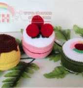 Sky Magenta - Food Purse 2 - Pudding, Strawberry Cake and Sushi
