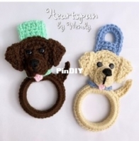 Heart Spun By Wendy - Wendy Connor - Labrador Retriever Dog Towel Ring