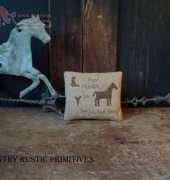 Country Rustic Primitives - Primitive Horse and Saddle Pinkeep
