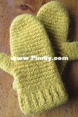 Coastal Miss - Textured Fulled Mittens