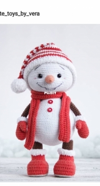 Cute Toys by Vera - Vera Vasylchuk / Vasilchuk - Snowman Snezha - Russian