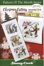 Stoney Creek Pattern Of The Month Series Christmas Critters Banner PM1603 November 2019 - Love - 3 of 3