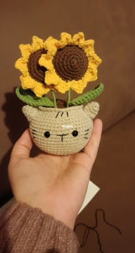 amigurumi flower cat