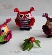 HandMade By Natalija - Natalija Puschkina - Owl keychain - Schlüsselanhänger Eule - German