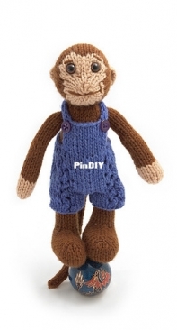 Fuzzy Mittens- Boyish Monkey  by Barbara Prime