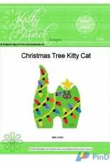 Christmas Tree Kitty Cat by Kathy Barwick-Plastic Canvas