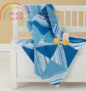 Lion Brand Yarn-L20049-Half Square Triangle Blanket-Free