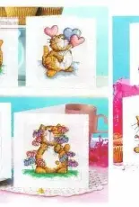 With Love From the Cat - Cat Cards by Durene Jones from Cross Stitch Gold 98