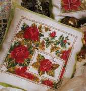 Chinese rose , Noble/superb anemone From  Вышитые подушки. Embroidered cushions 2005