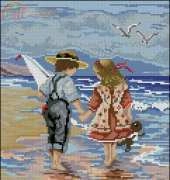 Artime Cuadros 21 - Ninos en la playa Children at the beach