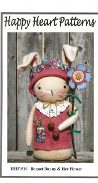 Happy Heart Patterns - HHF-510 - Bonnet Bunny and Her Flower