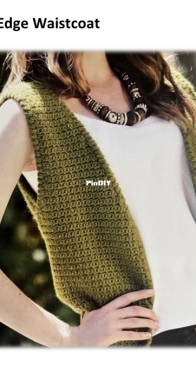 Corded edge waistcoat- Diane W - DwCrochet patterns