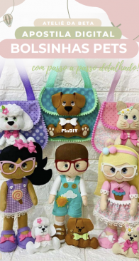Ateliê da Beta - Roberta Ferreira - Bolsinhas Pets - Portuguese