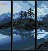 Чудесные Мгновения Wonderful Moments  440 Triptix Mountain Lake