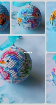 Winter Fairy Tale Bead Ball Ornament by Ekaterina Kochkovskaya - Free
