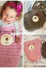 MJs Off The Hook Designs- Michelle Moore- Teddy Bear Car Seat Cozy