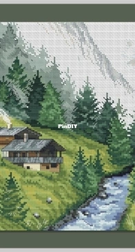 Bambola Stitch- House in mountains by Ksenia Sandrikova
