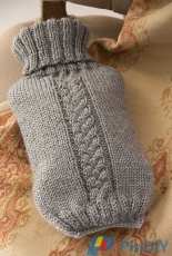 Red Heart-LW4790-Hot Water Bottle Cover by Laura Bain-Free