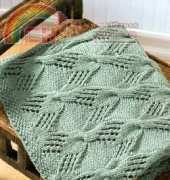 Red Heart-LW1583-Cable Knit Throw Blanket