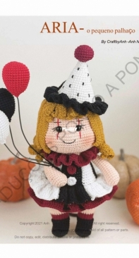 Craft by Anh / A Tiny Corner Us - Anh Van Nguyen - Aria the little clown - Aria a Pequena Palhaça - Portuguese