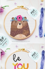 The Stitch Patterns - Bear Floral / Be You