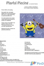 Playful Piecing-A One in a Minion Quilt Stuart by Jennifer Rowles-Free