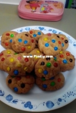 Rainbow cookies made by my daughter and me