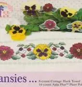 Row of Pansies from The Cross Stitcher USA August 1995
