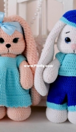 Lana Crochet Pattern - Lana Mi Toys - Irene / Irina Ilinova - Cutie Bunnies