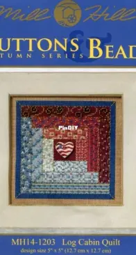 Mill Hill Button and Beads Autumn Series - MH14-1203 Log Cabin Quilt