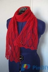 Leaf Lace Scarf by Cayli Malone /Caylis Knits-Free