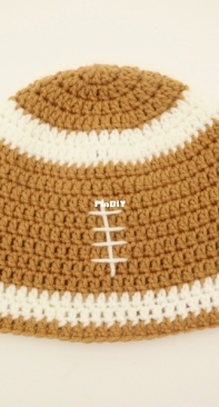 Stringy Ding Ding - Olive - Easy All-Sizes Football Crochet Hat - Free
