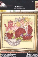 Bucilla 45575 Red Tea Set