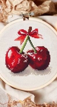 Paradise Stitch - Cherries by Olga Lankevich SAGA