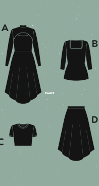 Deer and Doe - Orage Dress, Top and Skirt (34-48)