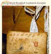 Stacy Nash Primitives - Early Style Bluebird Cupboard Sampler