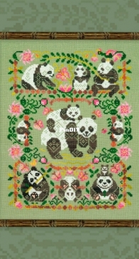 OwlForest Embroidery Cute Pandas  XSD + PCS