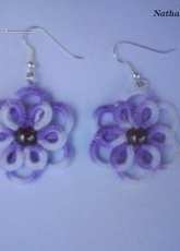 boucle d oreille en frivolité