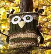 Herrschners -Crocheted Woodland Owl Pillow-free