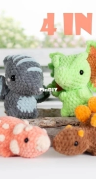 Lyra Lune Softies - Lyra Lune Designs - Ruxandra Dumitrascu - Dino Friends II