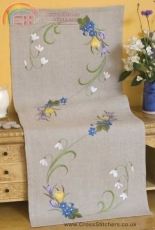 Spring Flower Table Runner Embroidery Kit - Idéna Collection by Anchor